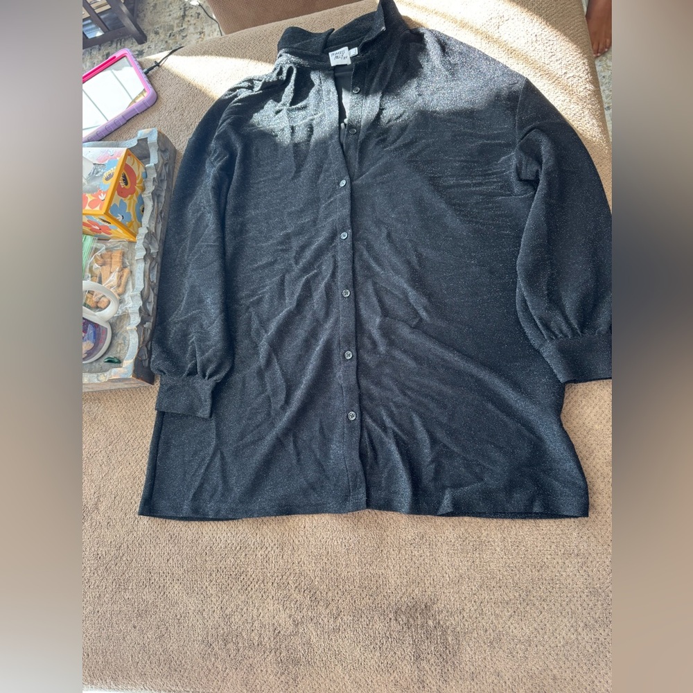 Princess Polly Black sparkly shirt